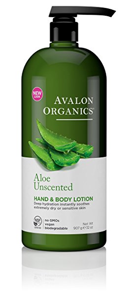 Avalon Organics Hand and Body Lotion, Aloe Unscented - 32 oz