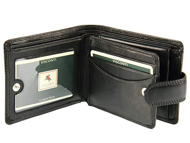 Visconti Heritage Collection Mens Gents RFID Blocking Leather Wallet For Credit Cards, Banknotes & Coins - HT10