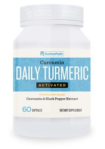 NativePath Daily Turmeric Activated Curcumin & Black Pepper Extract, Anti-Inflammatory Capsules, Provides Joint Relief and Supports Your Immune System, Mood, Memory 60 capsules per bottle