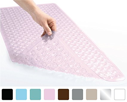 The Original GORILLA GRIP (R) Bath and Shower Mat Featuring Powerful Gripping Technology, Highest Quality Material, Fits Any Size Bath Tub (Rose: Rectangle 35" x 16")