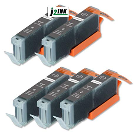 J2INK 5 Pack Ink For Canon CLI-251XL Gray Pixma IP7220 MG5420 MG6320 MX722 MX922