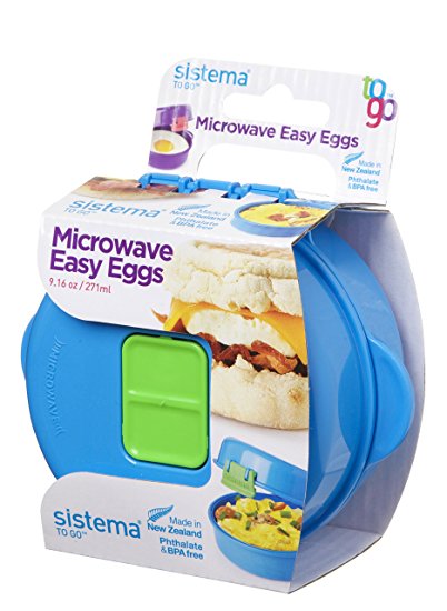 Sistema Easy Eggs to Go Microwave Egg Cooker, Random Colour