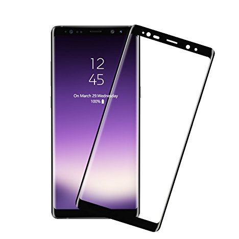 Note 8 Screen Protector Glass, Vive Comb HD 3D Touch Compatible Full Cover Tempered Glass for Samsung Galaxy Note 8, Curved Edges For Seamless Fit, Shockproof, Anti-Fingerprint