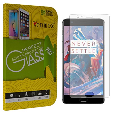 OnePlus 3 / 3T Screen Protector, Venmox Tempered Glass Anti-fingerprints Crystal Clear 0.33mm Ultra Thin 9H Screen Hardness Screen Protector for OnePlus 3 and OnePlus 3T(2016)