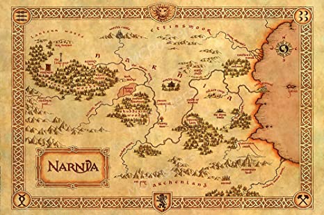 MCPosters Narnia World Map GLOSSY FINISH Movie Poster - MCP246 (24" x 36" (61cm x 91.5cm))