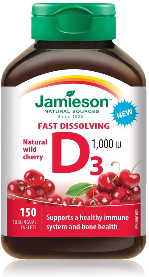 Vitamin D3 1,000 IU Fast Dissolving Tablets - Natural Wild Cherry Flavour