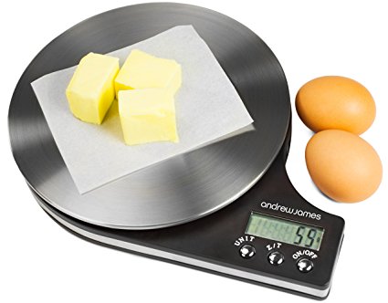 Andrew James Digital Kitchen Scales, Slim Design