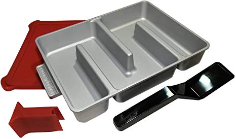 Baker's Edge - Edge Brownie Pan Complete Set - Includes Pan, Lid, Wedge, and Spatula
