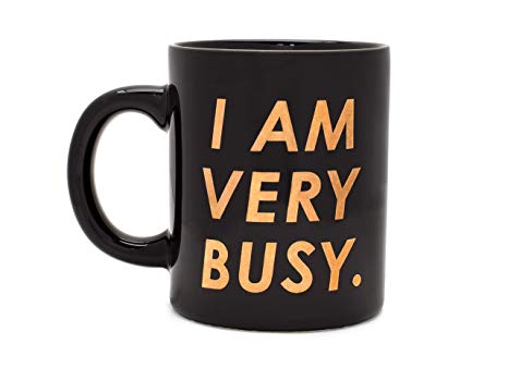 ban.do Hot Stuff Ceramic Coffee Mug Tea Cup, 11 Ounces (I Am Very Busy)
