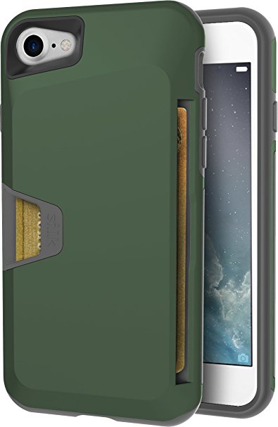 Silk iPhone 7 Rugged Case - Vault Armor for iPhone 7 [Protective Non-Slip Grip Cover] - Juniper Green