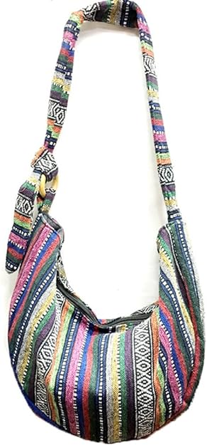 KARRESLY Women's Sling Crossbody Bag Ethnic Style Shoulder Bag with Adjustable Strap