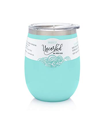 BrüMate Uncork'd XL With Splash-proof Lid - Made Of Vacuum Insulated Stainless Steel - 14 Oz (Aqua)