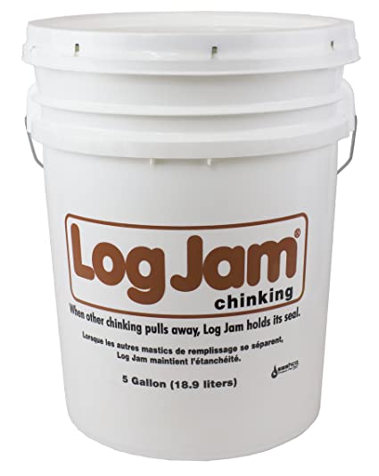 Sashco Log Jam Acrylic Latex Chinking Caulk, 5 Gallon Pail Light Gray
