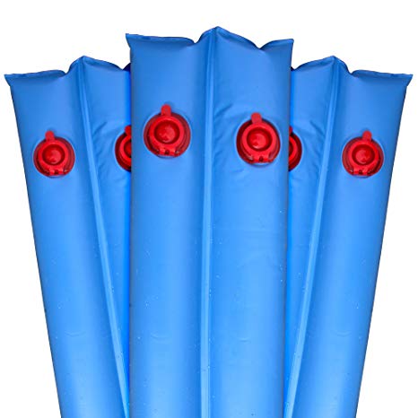 Robelle 3809-06 Deluxe 16g. Double-Chamber 8-Foot Blue Winter Water Tube For Swimming Pool Covers, 6-Pack