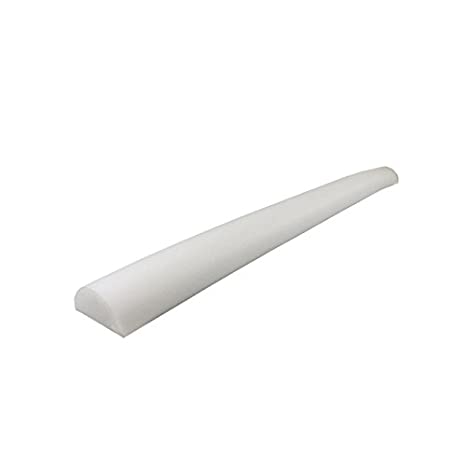 CanDo PE White Foam Roller, 4" X 36", Half Round