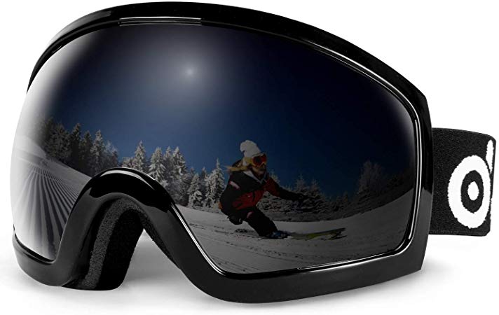 Odoland Snow Ski Goggles S2 Double Lens Anti-Fog Windproof UV400 Eyewear for Adult and Youth-Skiing, Snowboarding, Motorcycle Cycling and Snowmobile Winter Outdoor Sports Protective Glasses