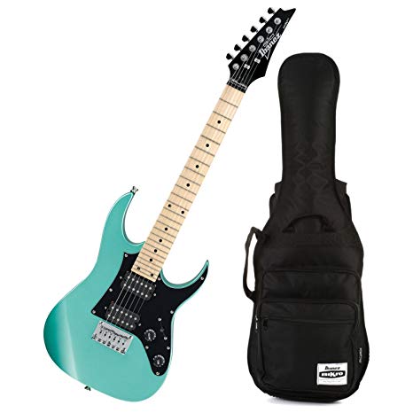 Ibanez GRGM21M MIKRO Metallic Light Green Mini Electric Guitar w/ Gig Bag