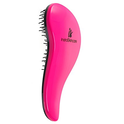 InstaSkincare Detangling Hair Brush - Pink Detangler Comb for Women, Men & Children