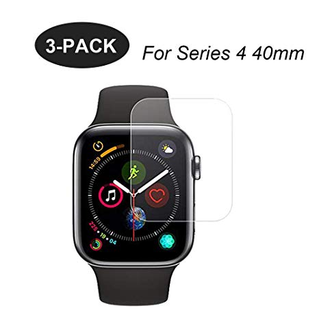 [3-Pack] Apple Watch Serie 4 40mm Screen Protector, Timbay[9H Hardness][Anti-Fingerprint][Anti-Scratches] Tempered Glass Screen Protector Film Compatible for Watch Serie 4 40mm