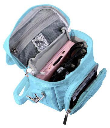 G-HUB game and Console Travel Bag for Nintendo DS Consoles with Shoulder Strap, Carry Handle, Belt Loop (Blue)