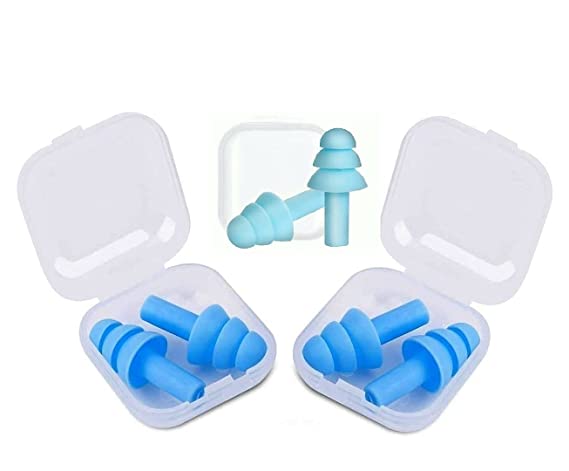 Tranquil Medical Grade Soft Silicone Ear Plugs for Noise Reduction Sleeping Meditation Study Swimming Travel Earplugs Reusable (Pack of 3 Pairs)