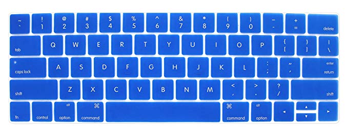 Ultra Thin Silicone Keyboard Cover Skin Protector Film for MacBook Pro 13" Model A1706 & MacBook Pro 15" Model A1707 with Touch Bar (2017 & 2016 Release) (Royal Blue)