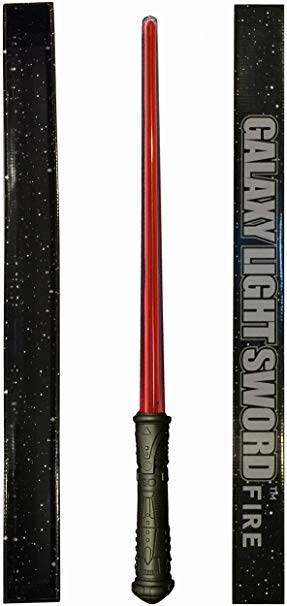 Galaxy FIRE Light Sword – DELUXE RED light-up Saber Sword with an authentic power up and down humming sound, added durability and gift ready packaging. Red Light Saber