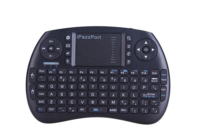 Mini Bluetooth Keyboard with Mouse Touchpad, Rechargable Li-ion Battery, Soft Silicone button Perfect for Pad, Android TV Box, Google TV Box, Xbox360,PS3, HTPC/IPTV (KP-810-21BT)