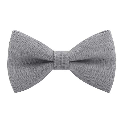 Linen Classic Pre-Tied Bow Tie Formal Solid Tuxedo, by Bow Tie House