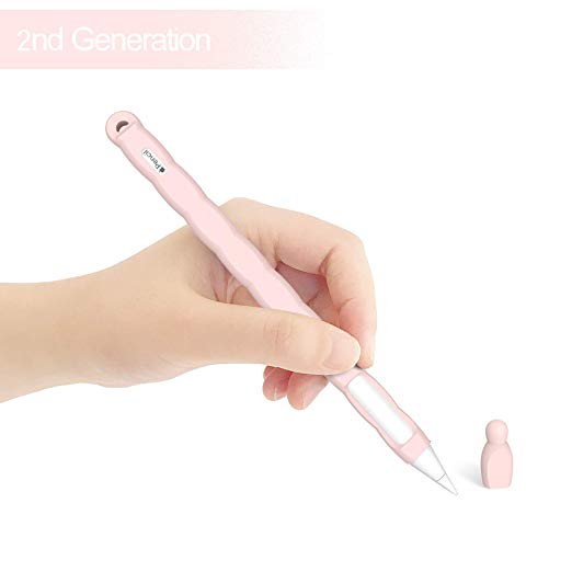 BELKA Case Compatible Apple Pencil 2nd Generation Pen Nib Protector Silicone Sleeve iPencil 2 Gen Accessories for iPad Pro 12.9 11 inch 2018, New Pink