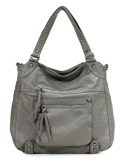 Scarleton Soft Washed Front Multi Pocket Shoulder Bag H1783