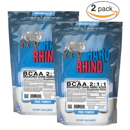 Hard Rhino BCAA 2:1:1 Instantized Powder, 1000 Grams