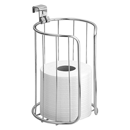 InterDesign Classico Toilet Paper Roll Holder for Bathroom Storage, Over the Tank - Chrome