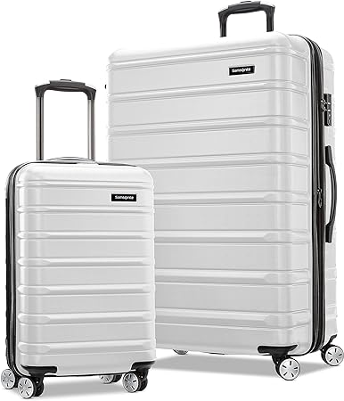 Samsonite Omni 2 Hardside Expandable Luggage with Spinner Wheels, Birch White, 2-Piece Set (20/28)