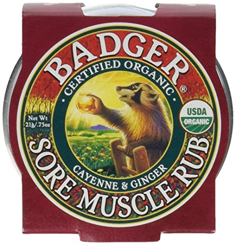 Badger Muscle Rub Organic Certified Organic Cayenne & Ginger Soothes & Relaxes 21g