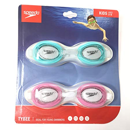 Speedo Tybee Kids USA Swimming Goggles 2 Pack | Young Swimmers Ages 3-8 - 7750402