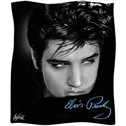 Elvis Presley Blue Eyes Super-Soft 100% Polyester Double-Sided Blanket Throw