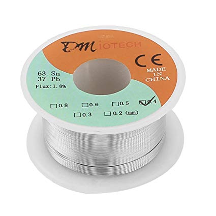 DMiotech 50g 0.4mm Rosin Core Solder Tin Lead Solder Wire 63/37 for Electrical Soldering