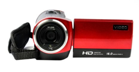Lacaca 2.7 Inch TFT LCD 16X Digital Zoom Digital Video Recorder Camera HD Camcorder DV With Battery(Max 16 Mega Pixels) (Red)