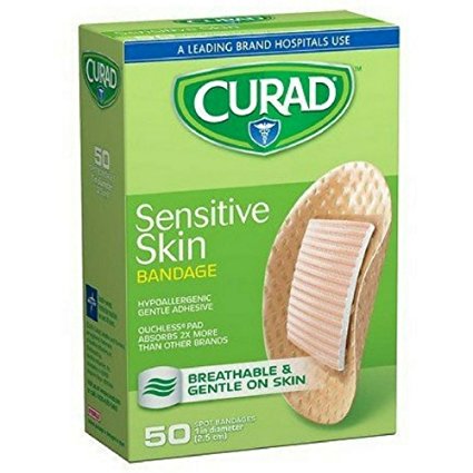 Curad Sensitive Skin Bandages Spots 50 Each