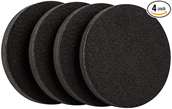 SuperSliders 4763595N Reusable Furniture Sliders for Hardwood Floors Quickly and Easily Move Any Item, 4 Pack, Black
