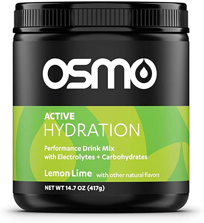 Osmo Nutrition Active Hydration Mix | During-Exercise Electrolyte Powdered Drink | Fastest Way to Rehydrate | Improves Power Output & Endurance | All Natural Ingredients (Lemon Lime, 15 oz.)