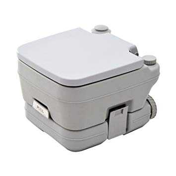 HOMCOM 2.8 gallon/10 liter Gallon Portable Camping Toilet - Gray