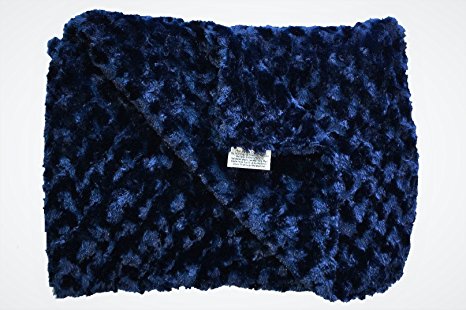 The Magic Weighted Blanket in Luxurious Soft Chenille (42 x 78 - 18 lb, Navy Blue Chenille)