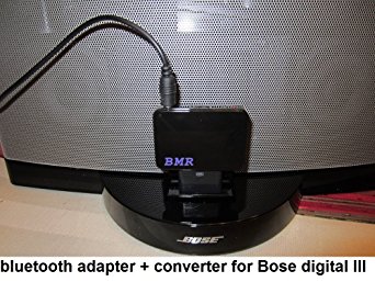 BMR A2DP 2in1 Bluetooth Music Receiver With 8 To 30 Pin Converter for Bose Sounddock Digital III