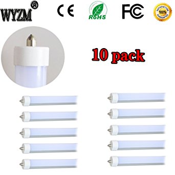 40W 96" T12 8ft LED Tube Single Pin,F96T12 8' LED Fluorescent Tube Replacement,120V 277V Input, 5500K Daylight White,4500N Neutral White,4000LM Frost lens Super Bright (10PCS 4500K Neutral White)