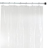 Premium 10-Gauge Heavy-Duty Shower Curtain-Liner - 100 Water Proof Anti-bacterial and Mildew Resistant Reinforced Nylon Mesh Header Rust Proof Metal Grommets 72-by-72 Inch Clear by Utopia Bedding
