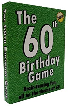 The 60th Birthday Game. Fun new 60th birthday party game idea, also suitable as a sixtieth birthday gift idea for men or women.