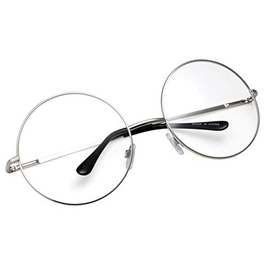 grinderPUNCH - Non-Prescription Round Circle Frame Clear Lens Glasses
