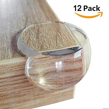 Corner Protectors for Kids (12pcs-Large), E-PROUSE Clear Table Furniture Corner Protectors Guards for Baby Child with 42pcs 2018 Advanced Custom Made Adhesive Tape